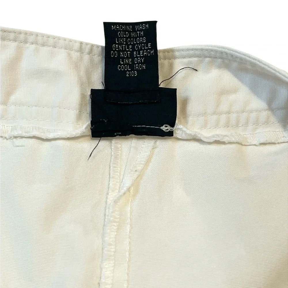 Rafaella Capris Comfortable Fit Stretch Fabric, Faux Pockets Color White Size 12